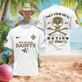 New Orleans Saints Skull No Shoes Nation Kenny Chesney Shirt
