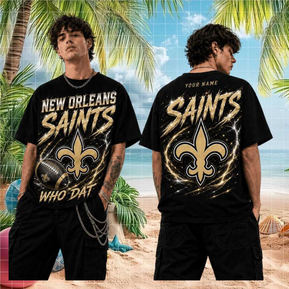 New Orleans Saints Who Dat Football Fans Retro Vintage Personalized Name Men Women Shirt - Limotees LLC
