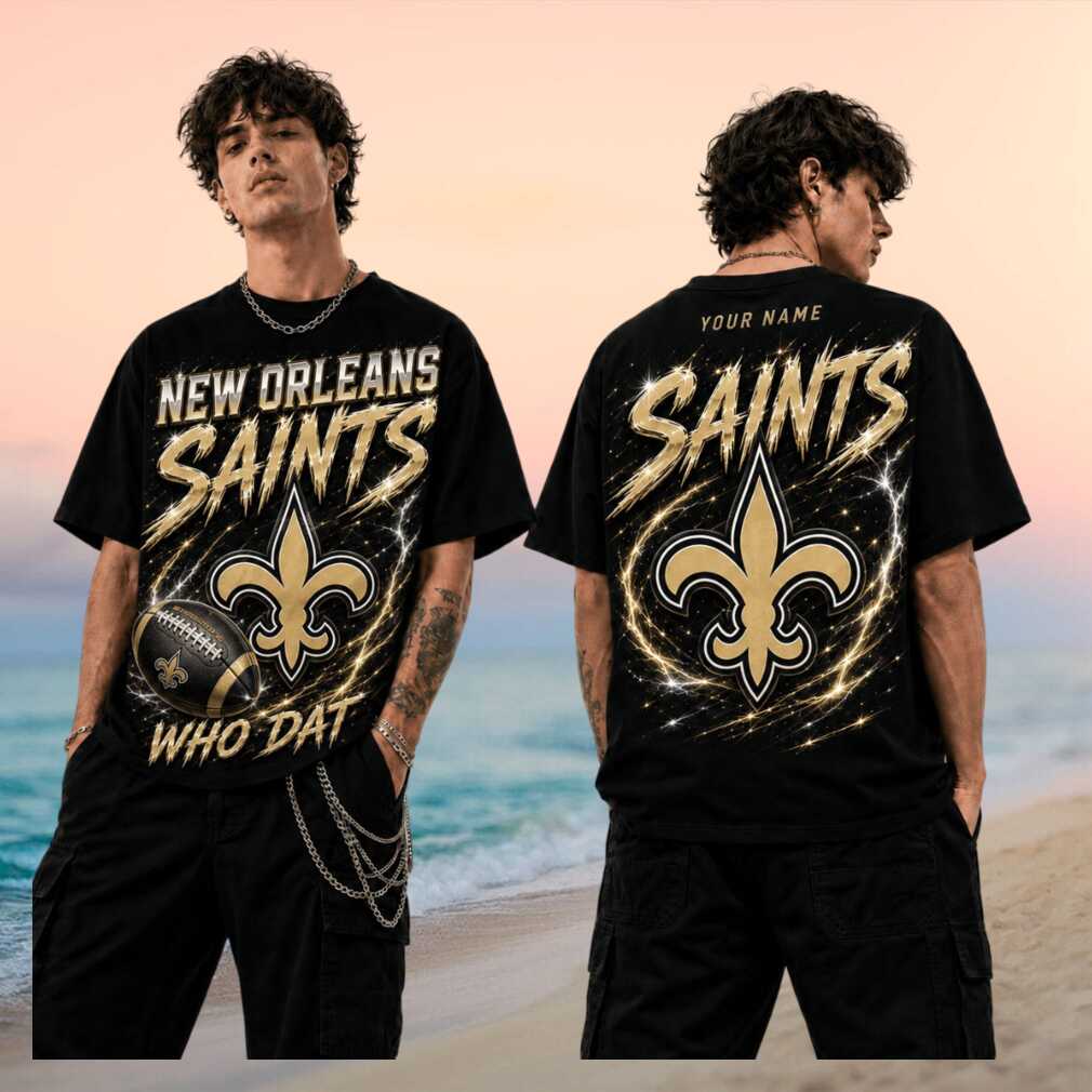 New Orleans Saints Who Dat Football Fans Retro Vintage Personalized Name Men Women Shirt - Limotees LLC