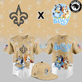 New Orleans Saints x Bluey Night NFL Custom Edition Jersey