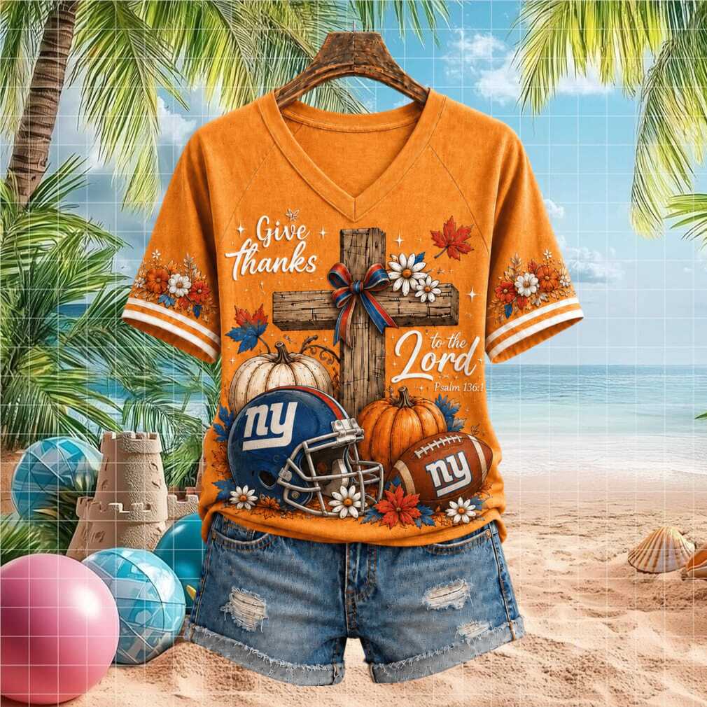 New York Cross Pumpkin Give Thanks To The Lord Shirt