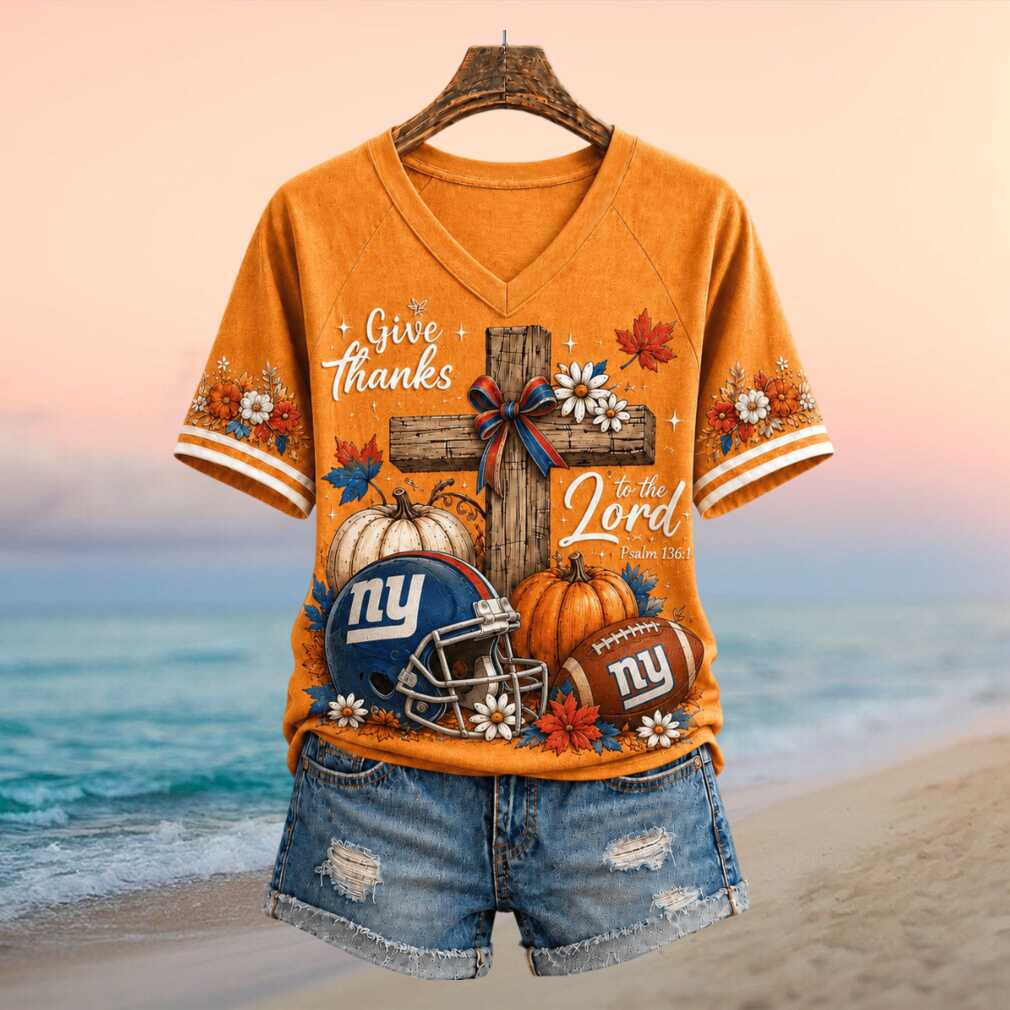 New York Cross Pumpkin Give Thanks To The Lord Shirt
