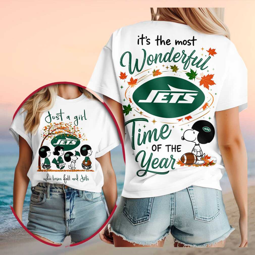 New York Football Snoopy Fall Leaves Wonderful Shirt