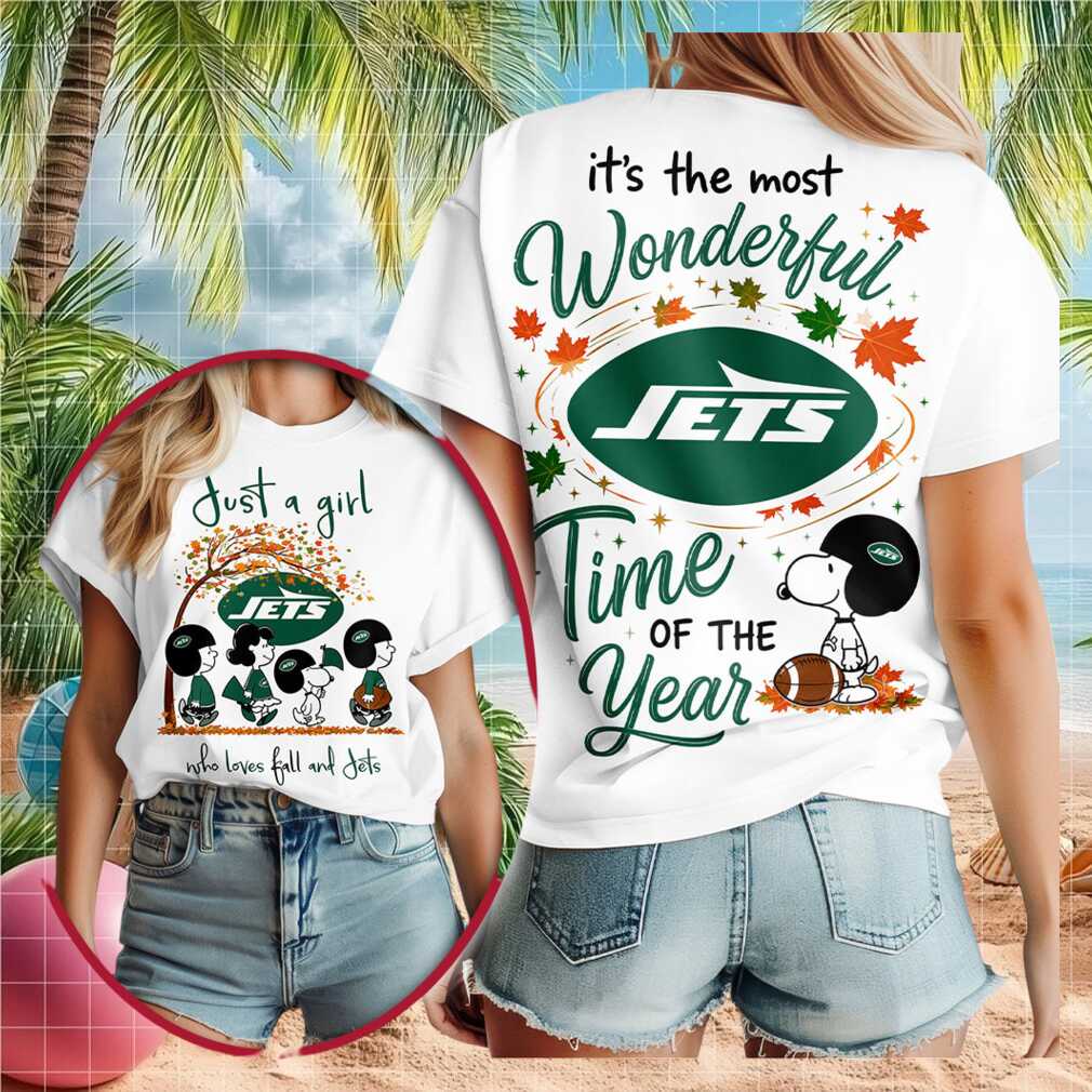 New York Football Snoopy Fall Leaves Wonderful Shirt