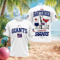 New York Giants Bartender Cocktail Themed Football Fans Shirt - Limotees LLC