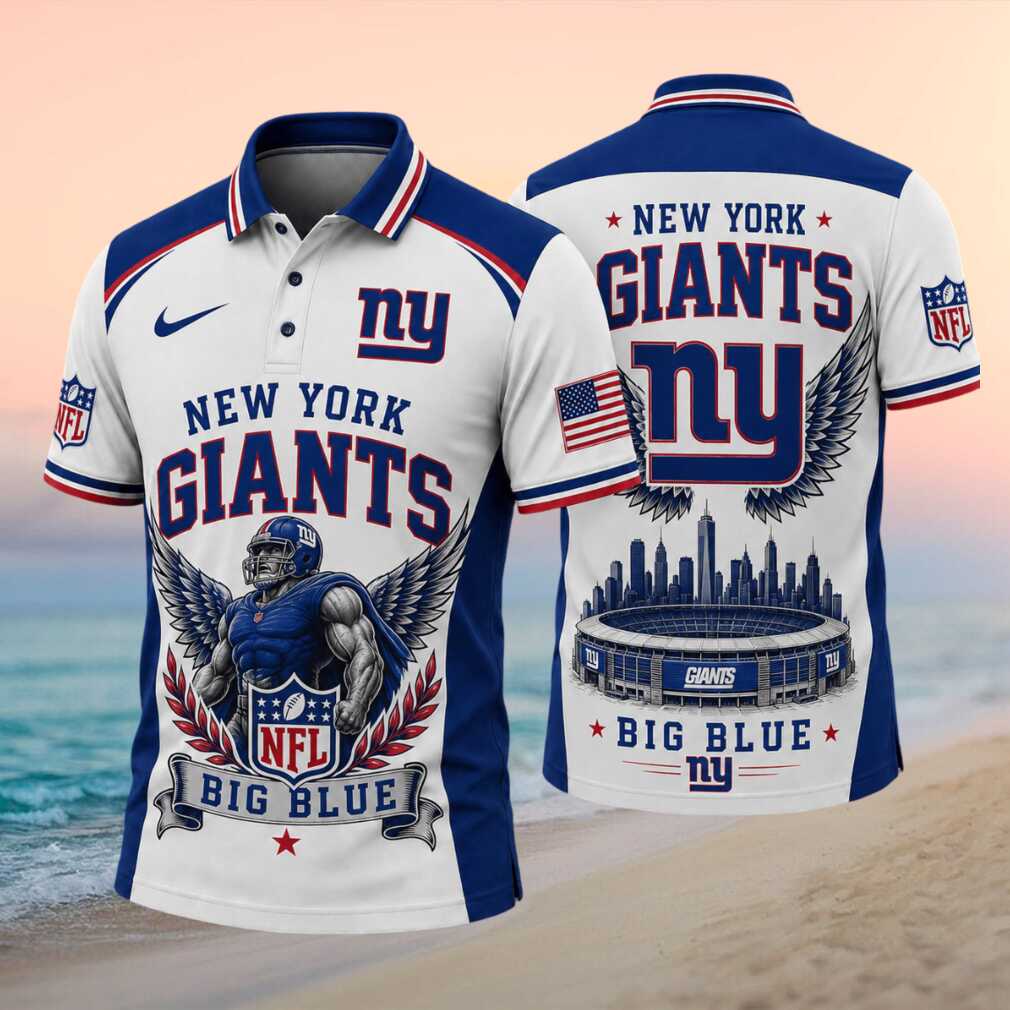 New York Giants Big Blue Stadium Skyline Wings Football Shirt