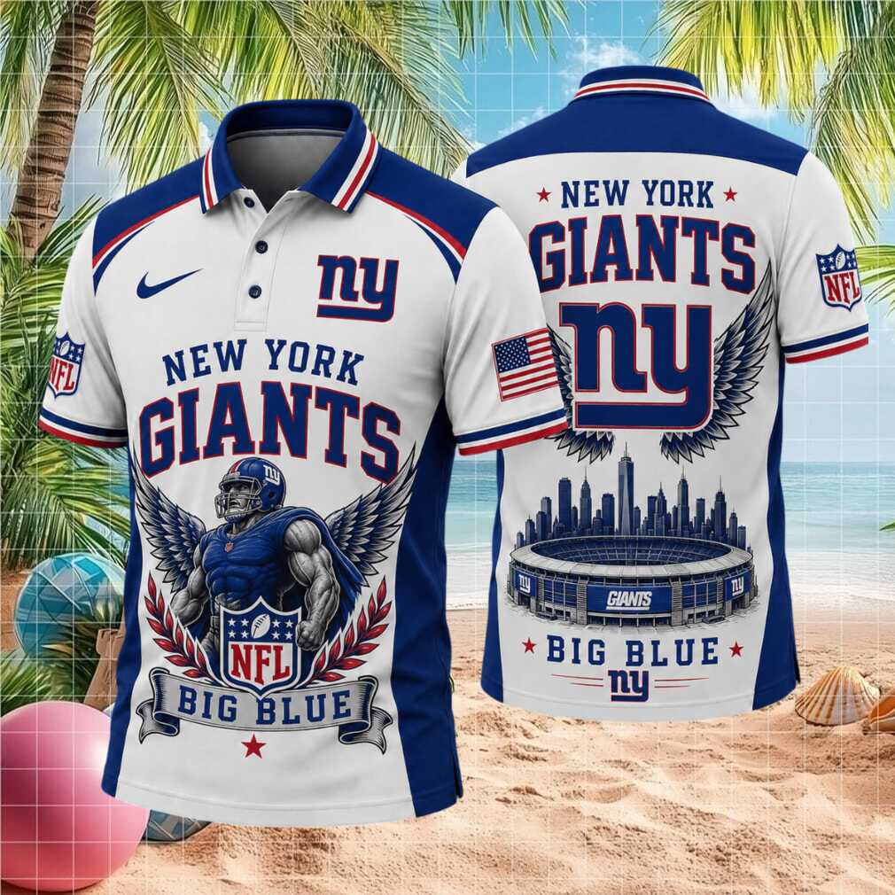 New York Giants Big Blue Stadium Skyline Wings Football Shirt