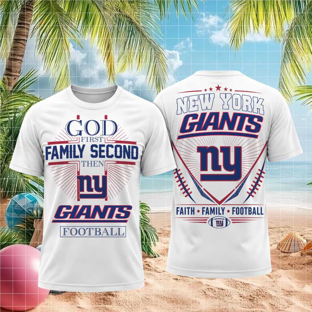 New York Giants God First Family Second Faith Football Shirt