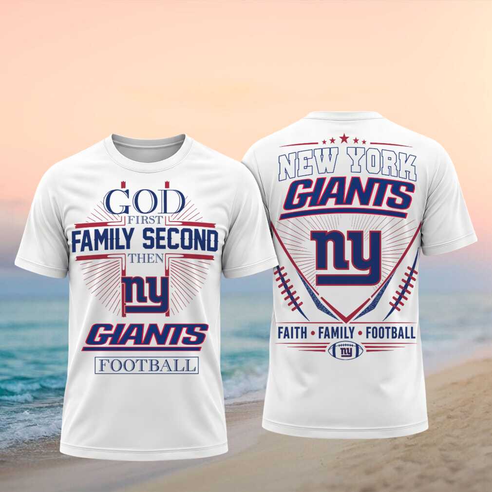 New York Giants God First Family Second Faith Football Shirt