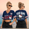 New York Giants Hello Kitty Stadium Skyline Custom Name Baseball Shirt