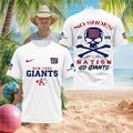 New York Giants Skull No Shoes Nation Kenny Chesney Football Shirt - Limotees LLC
