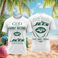 New York Jets God First Family Second Faith Football Shirt