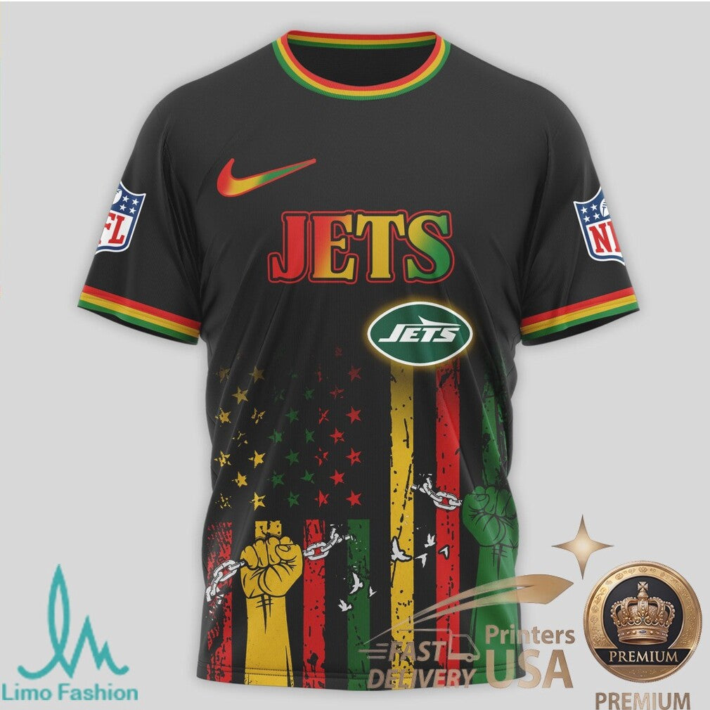 New York Jets Juneteenth Freedom Day 2026 African Pride T Shirt - Limotees LLC