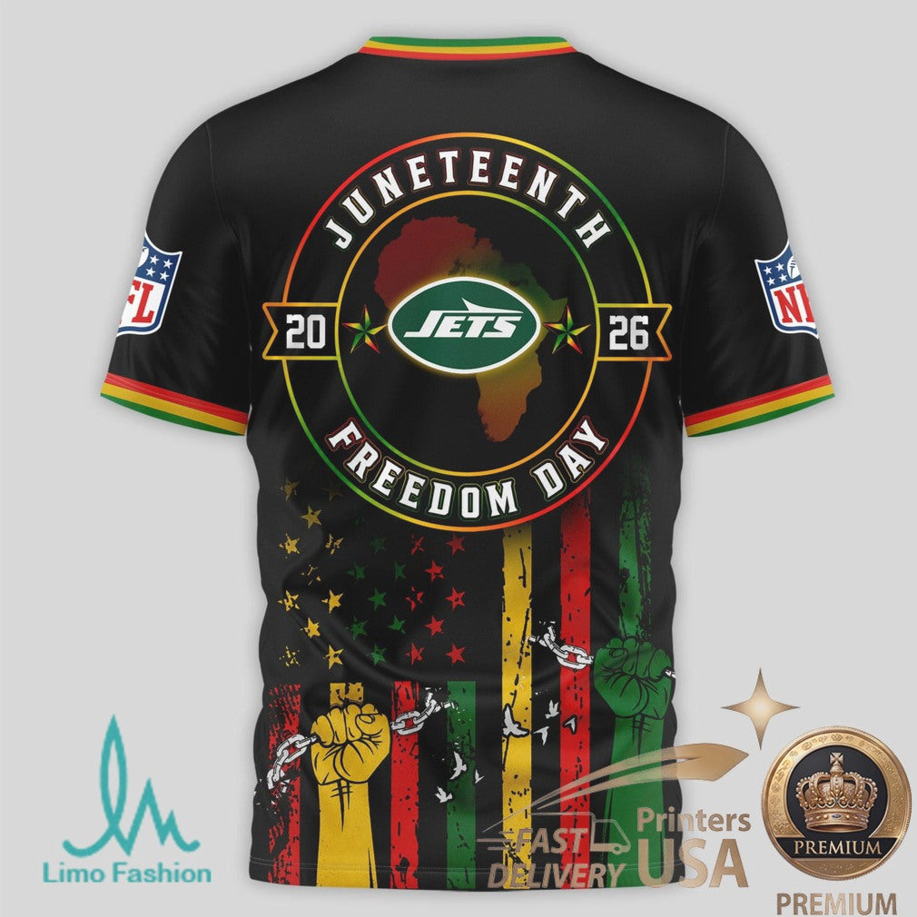 New York Jets Juneteenth Freedom Day 2026 African Pride T Shirt - Limotees LLC