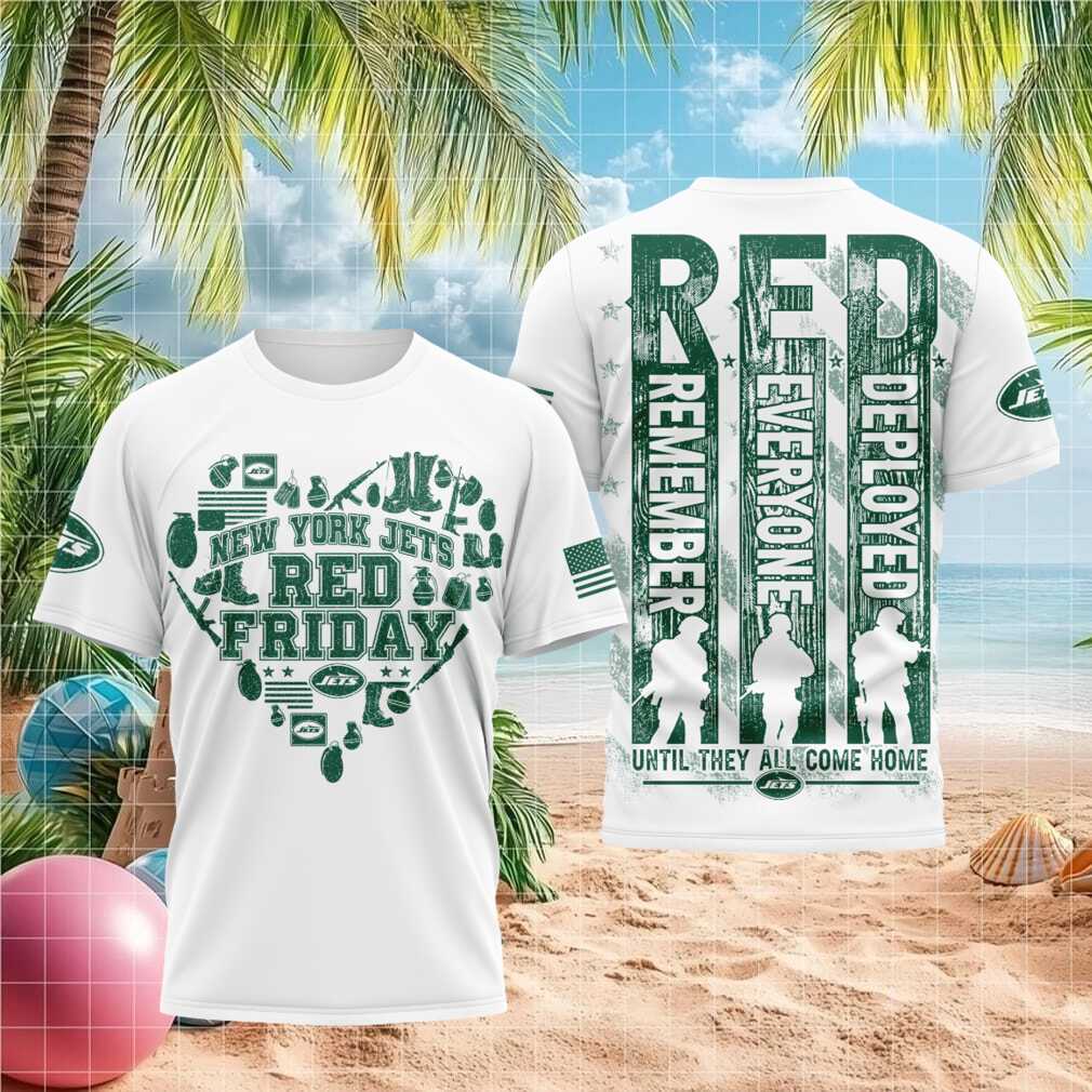 New York Jets Red Friday Military Support Shirt - Limotees LLC