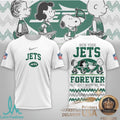 New York Jets Snoopy Squad Forever Football Fan Apparel T Shirt - Limotees LLC