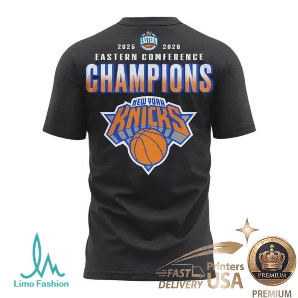 New York Knicks 2026 Eastern Conference Champions Finals Celebration T Shirt - Limotees LLC