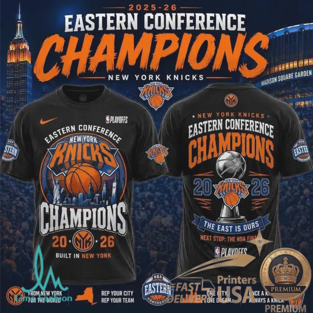 New York Knicks 2026 Eastern Conference Champions NBA Finals Graphic T Shirt - Limotees LLC