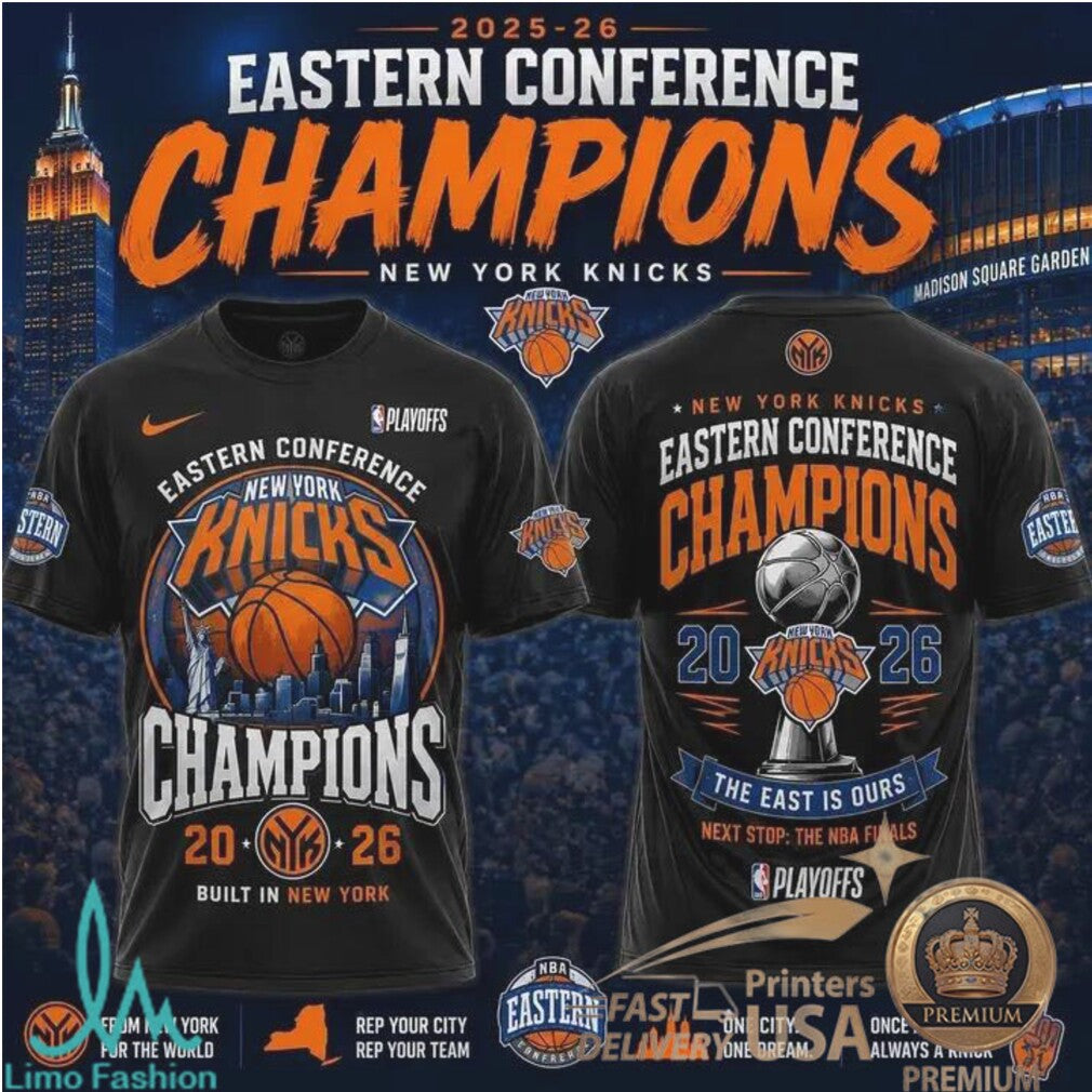 New York Knicks 2026 Eastern Conference Champions NBA Finals Graphic T Shirt - Limotees LLC