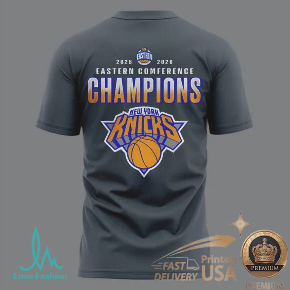 New York Knicks 2026 Eastern Conference Champions NBA Finals Locker Room T Shirt - Limotees LLC