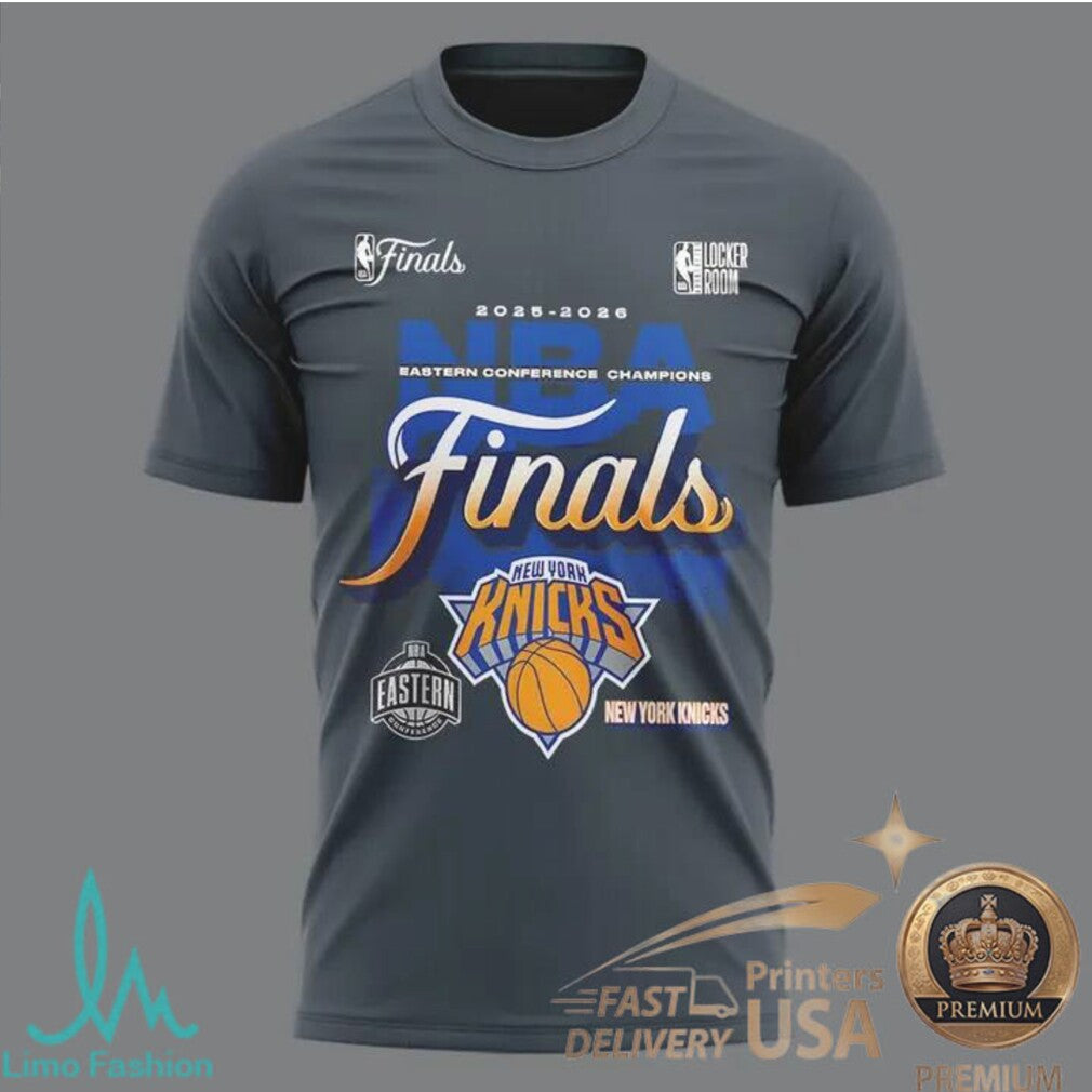 New York Knicks 2026 Eastern Conference Champions NBA Finals Locker Room T Shirt - Limotees LLC