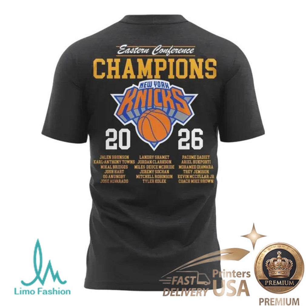 New York Knicks 2026 Eastern Conference Champions Subway Graphic Team T Shirt - Limotees LLC