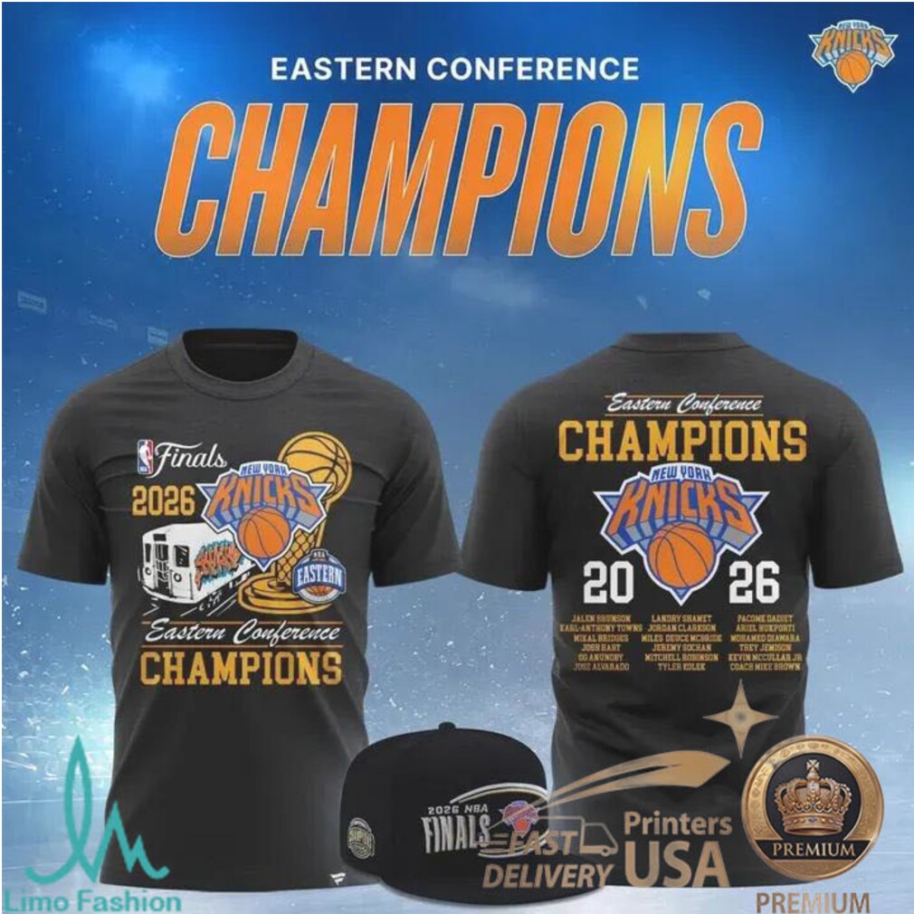New York Knicks 2026 Eastern Conference Champions Subway Graphic Team T Shirt - Limotees LLC