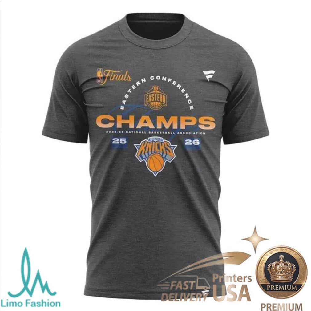 New York Knicks 2026 Eastern Conference Champs Roster Signature Team T Shirt - Limotees LLC