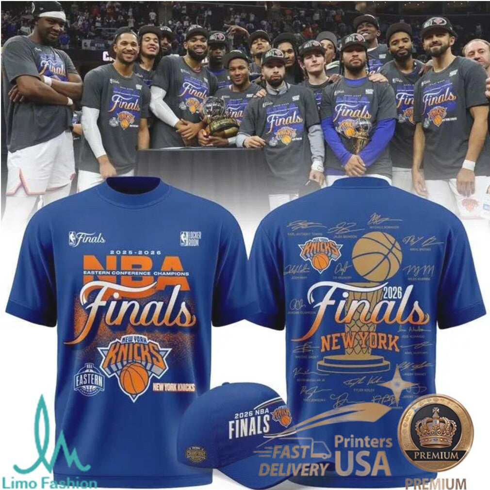New York Knicks 2026 NBA Finals Champions Roster T Shirt - Limotees LLC