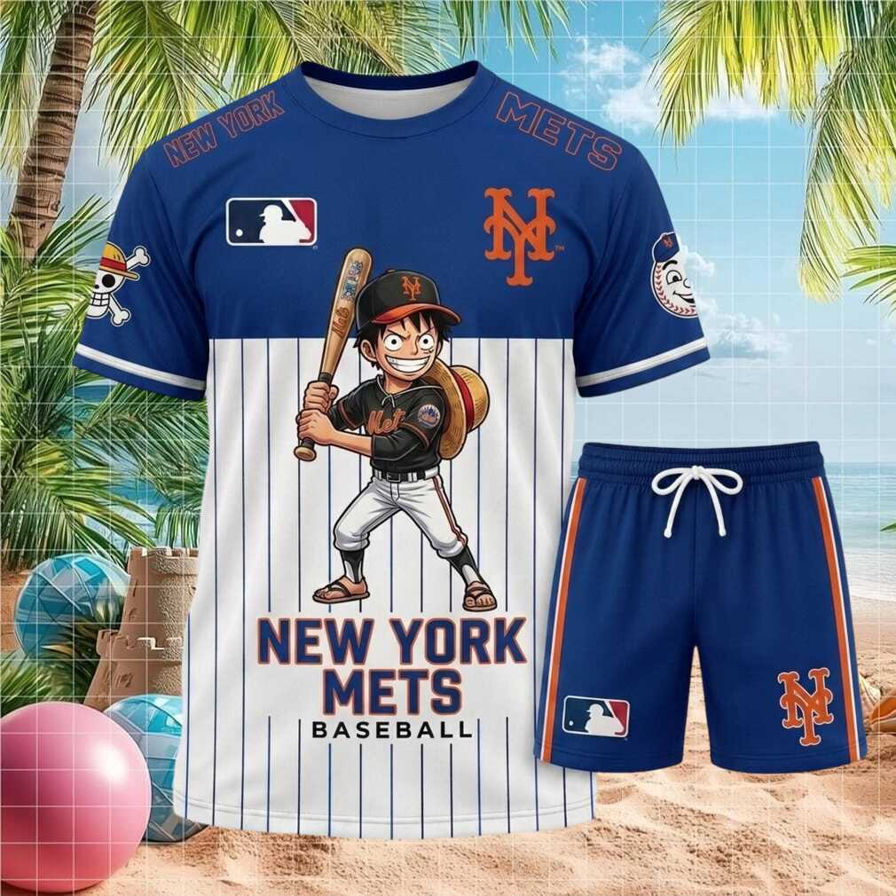 New York Mets Anime Baseball Manga Pirate Shirt