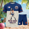 New York Mets Cartoon Player Baseball Shirt