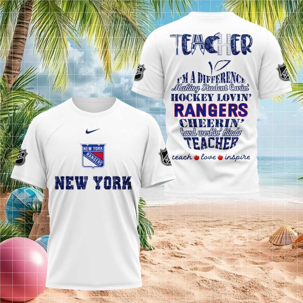 New York Rangers Hockey Teacher Inspire Design T Shirt