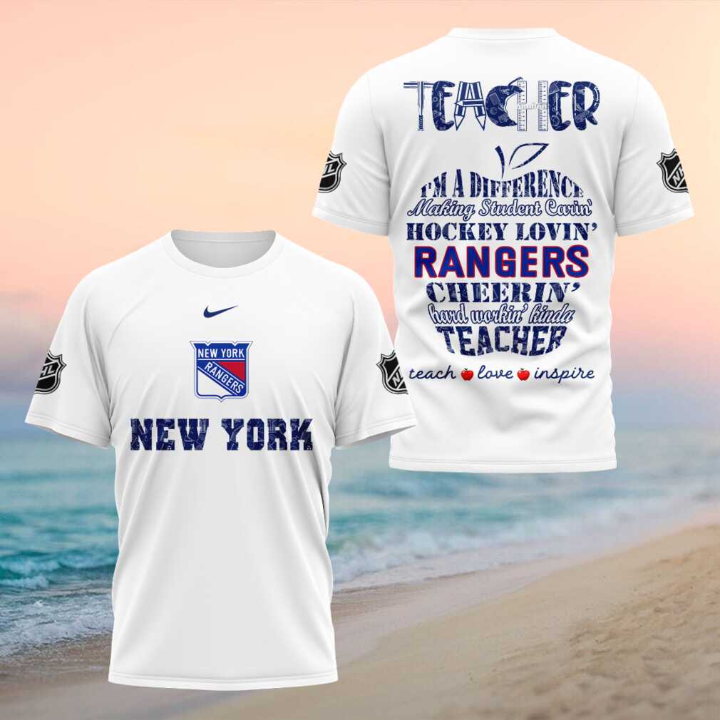 New York Rangers Hockey Teacher Inspire Design T Shirt