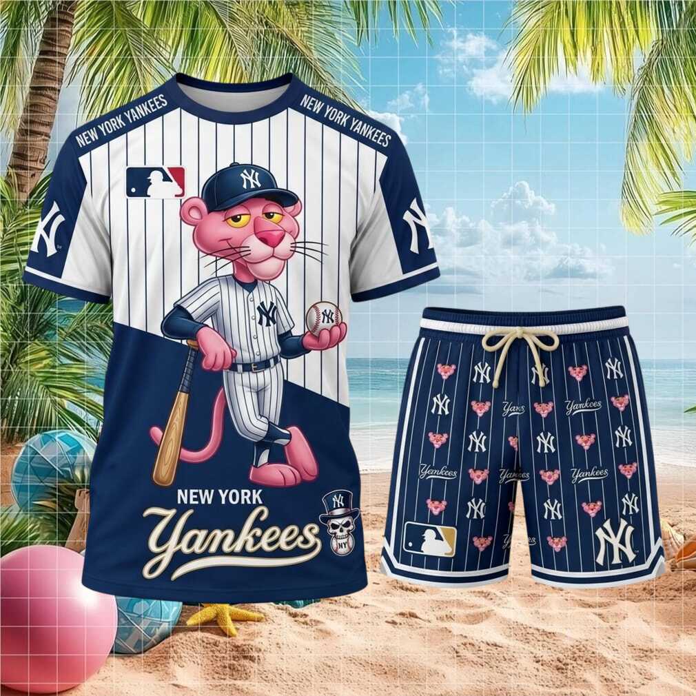 New York Yankees Pink Panther Baseball Sport Shirt