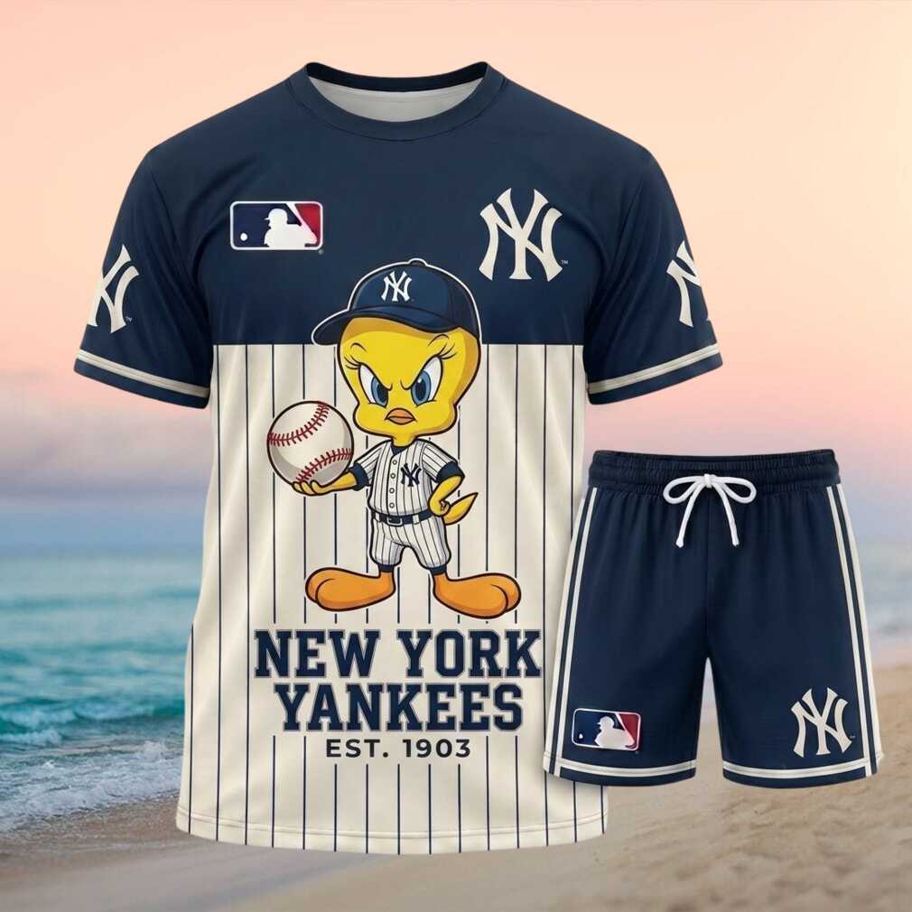 New York Yankees Tweety Bird Baseball Outfit Shorts Shirt