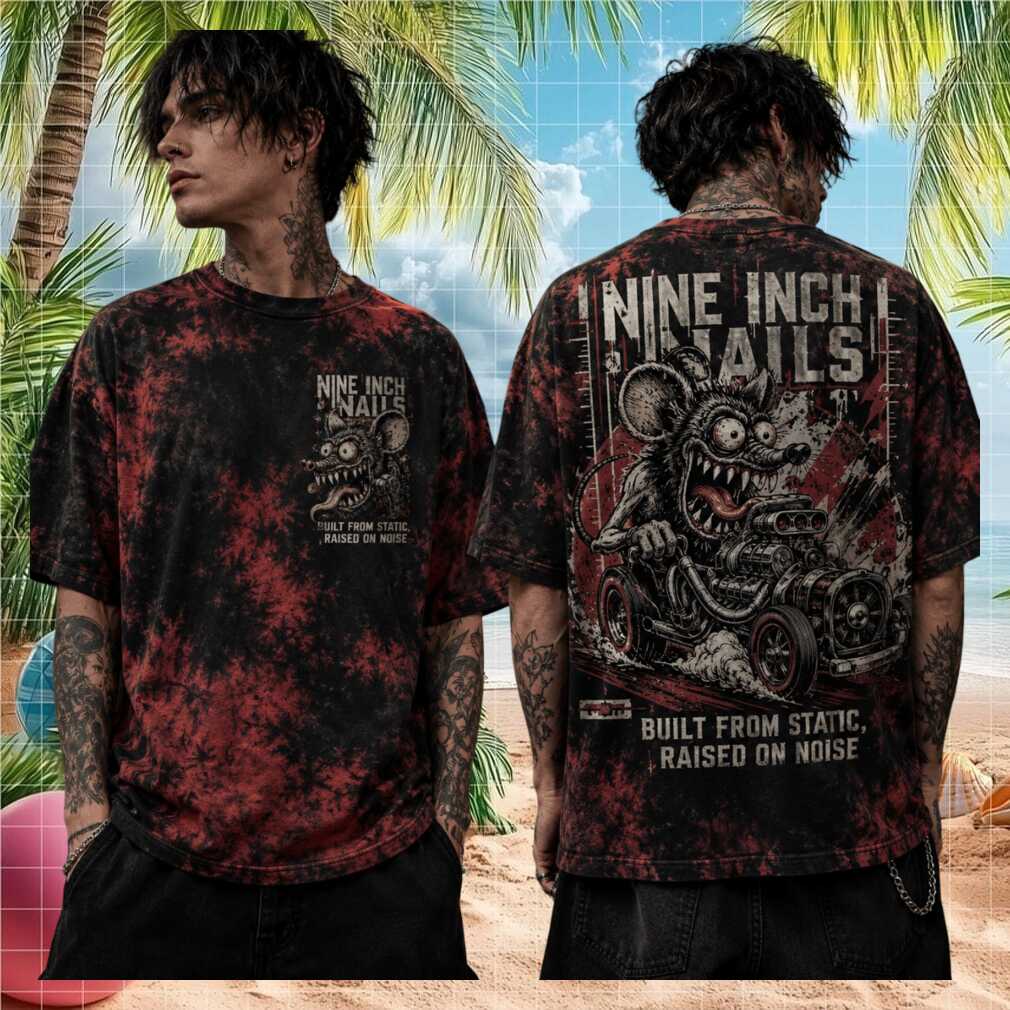 Nine Inch Nails Rat Hot Rod Built From Static Graphic Shirt
