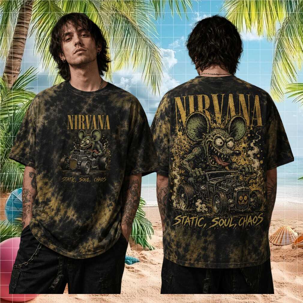 Nirvana Rat Hot Rod Graphic Grunge Tie Dye Shirt