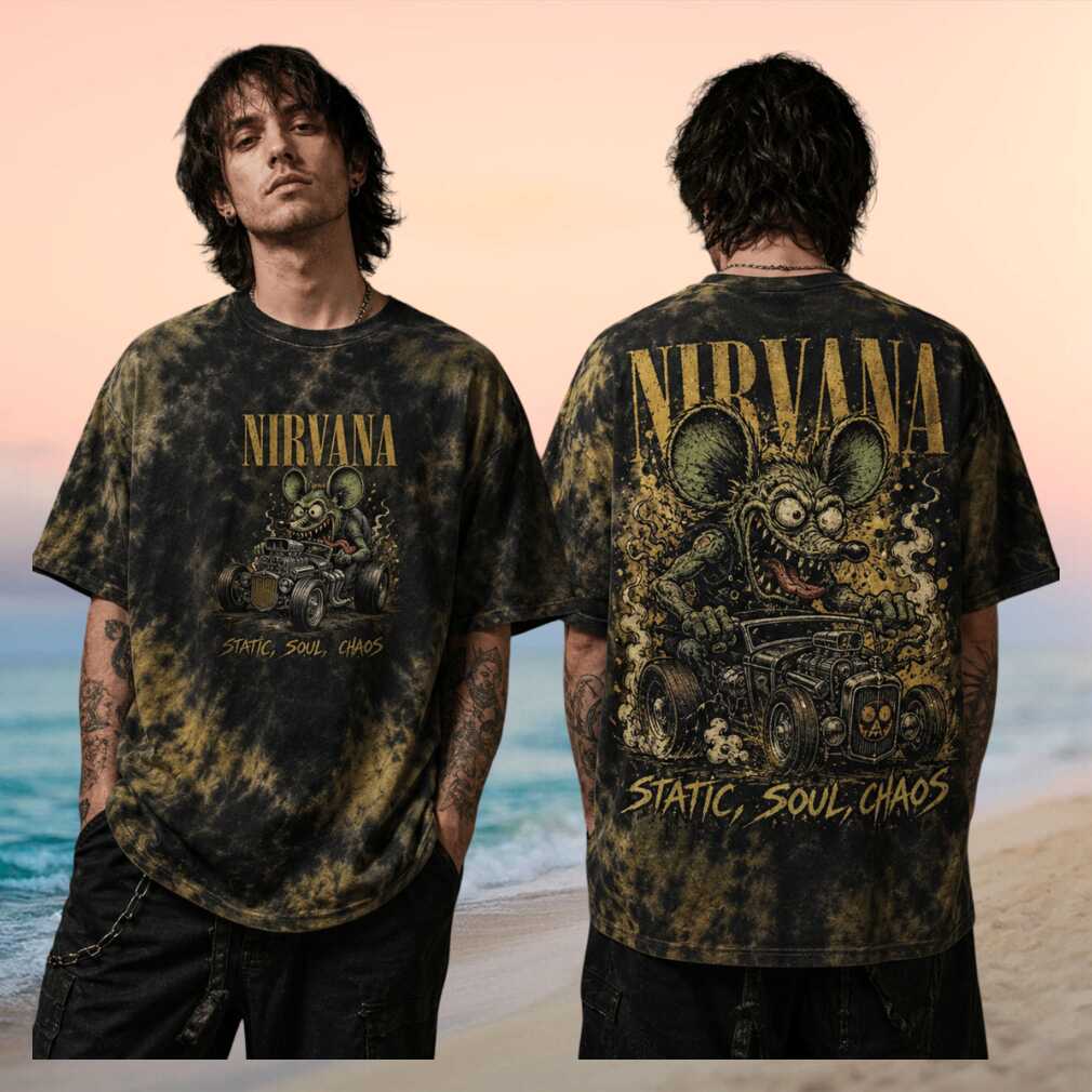 Nirvana Rat Hot Rod Graphic Grunge Tie Dye Shirt