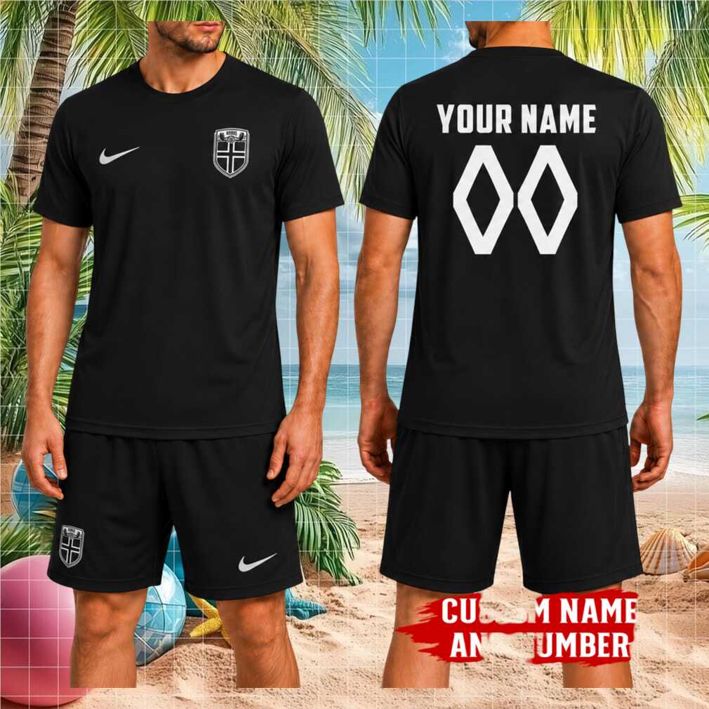 Norway National Football Team Minimalist Black Custom Name Number Fan Soccer Shirt
