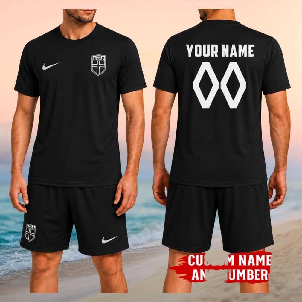 Norway National Football Team Minimalist Black Custom Name Number Fan Soccer Shirt