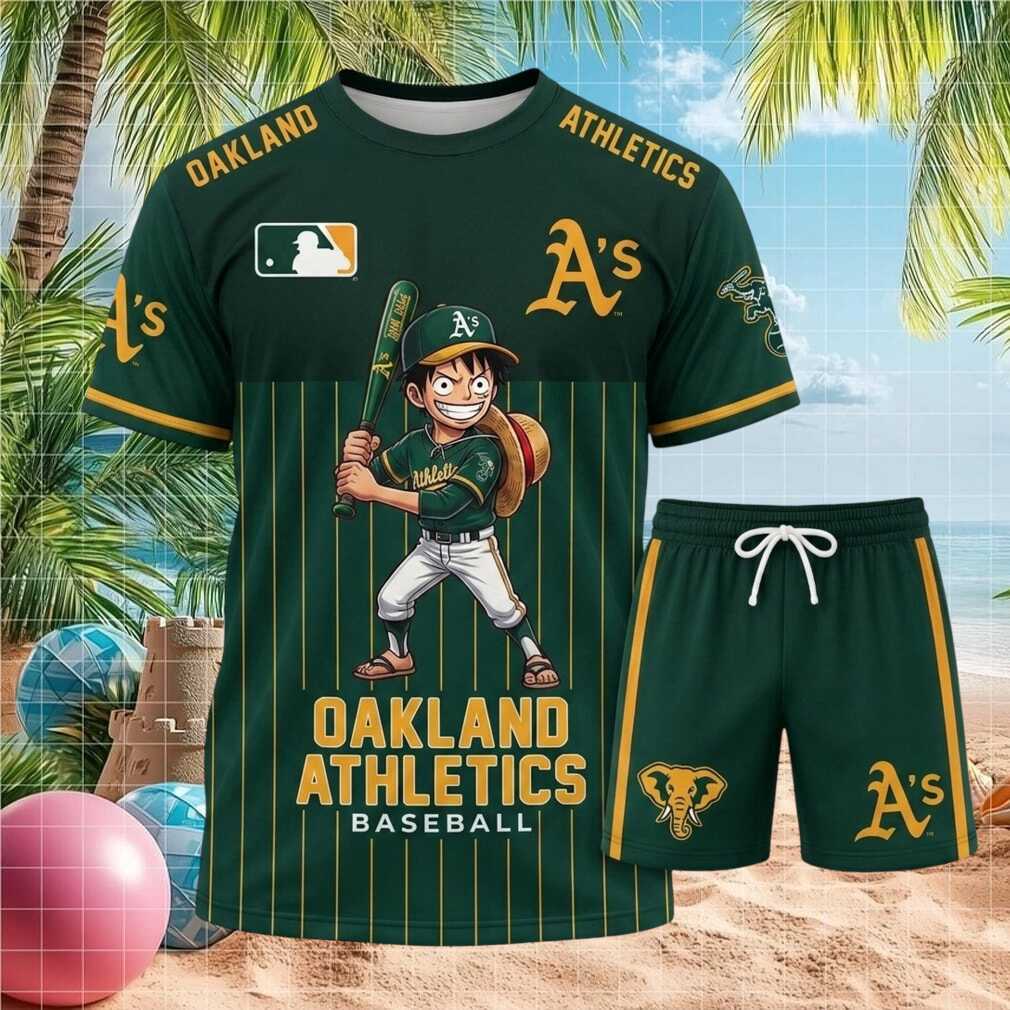 Oakland Athletics Luffy Anime Baseball Shorts Shirt