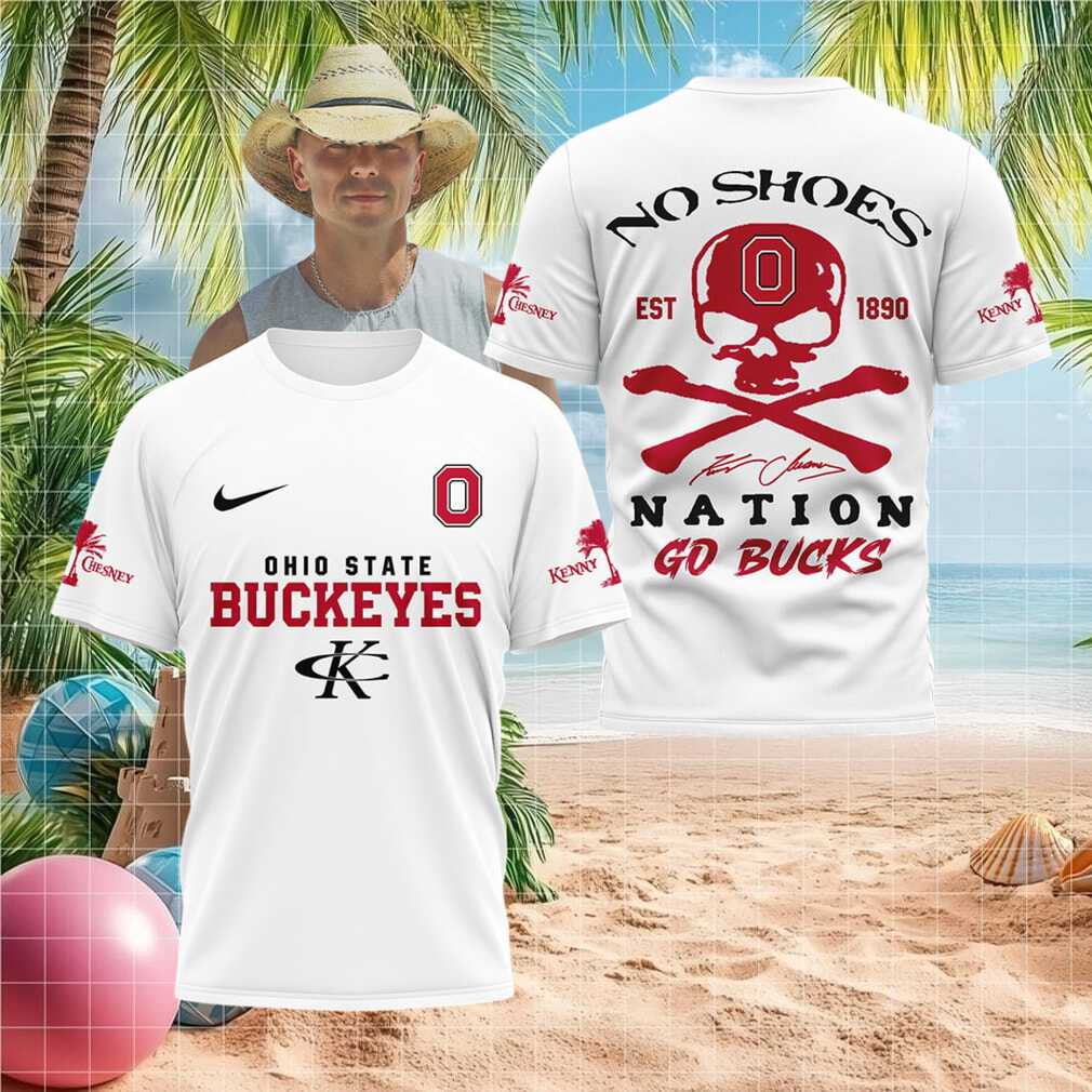 Ohio State Buckeyes No Shoes Nation Skull Go Bucks Shirt - Limotees LLC