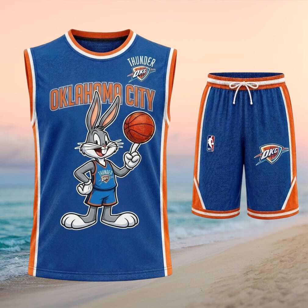 Oklahoma City Basketball Bugs Bunny Cartoon Shirt