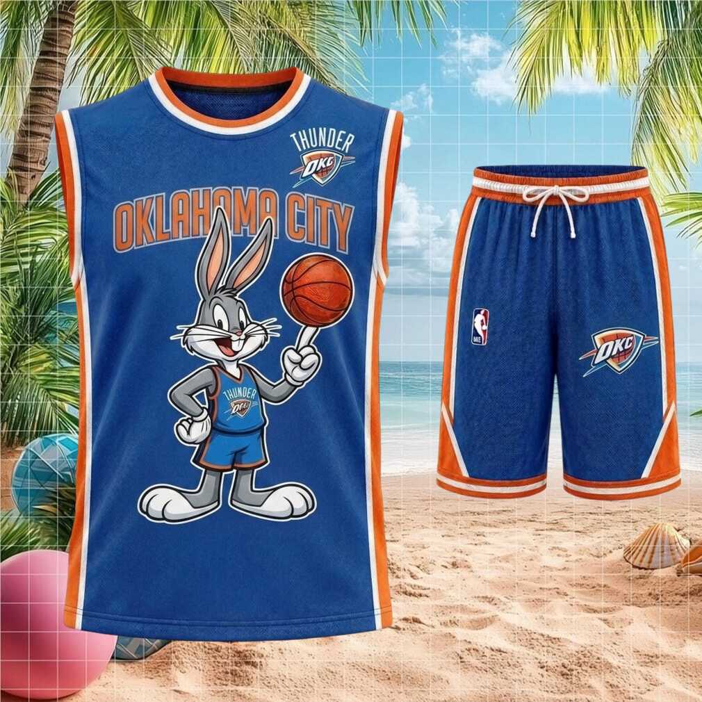 Oklahoma City Basketball Bugs Bunny Cartoon Shirt
