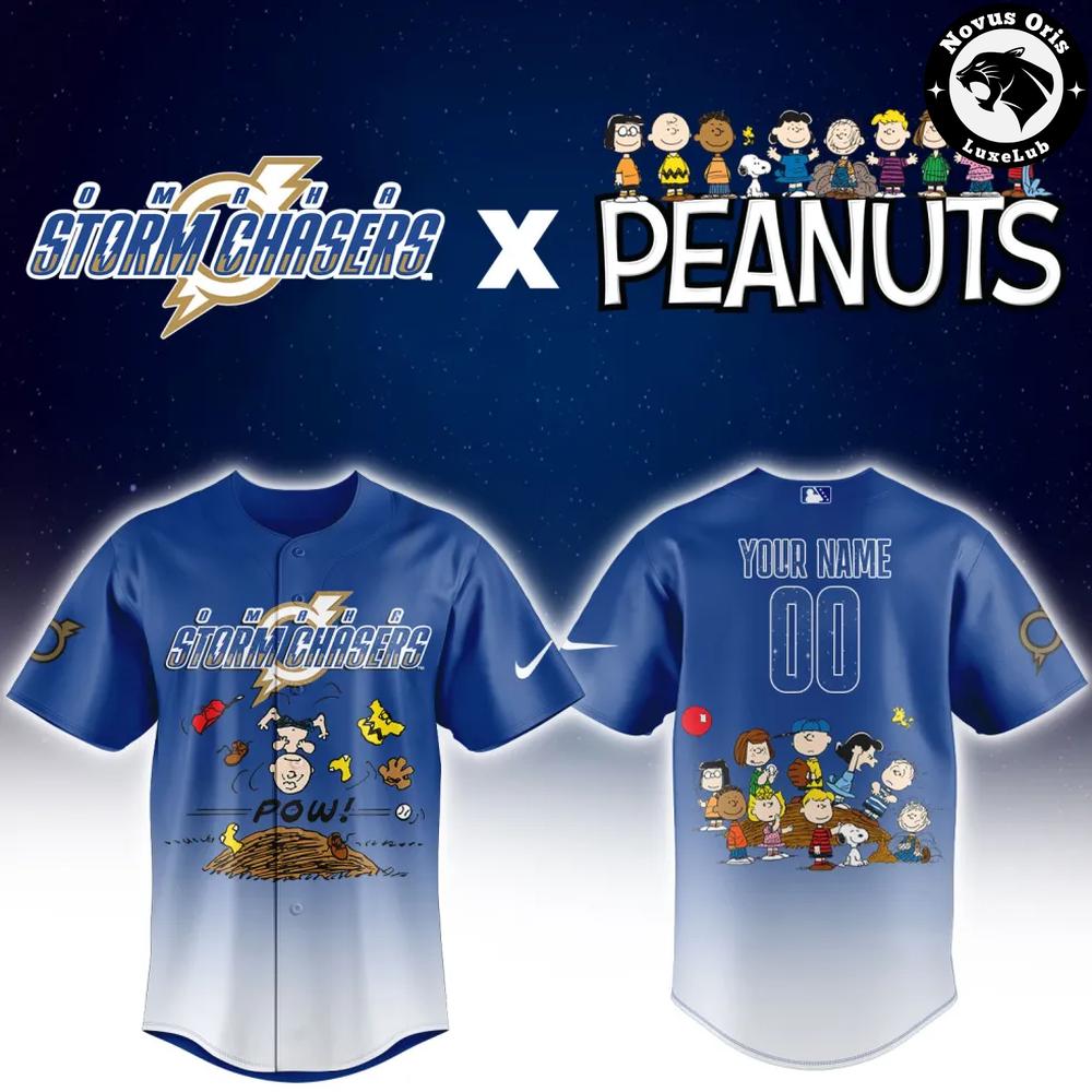 Omaha Storm Chasers x Peanuts Night Limited Edition Baseball Jersey