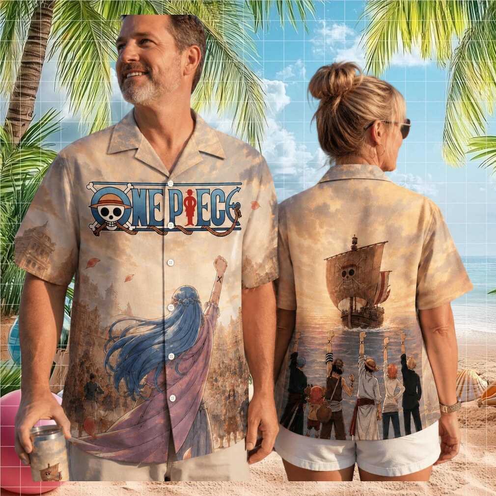 One Piece Anime Anniversary Celebration Voyage Adventure Fans Retro Style Unisex Summer Cotton Shirt