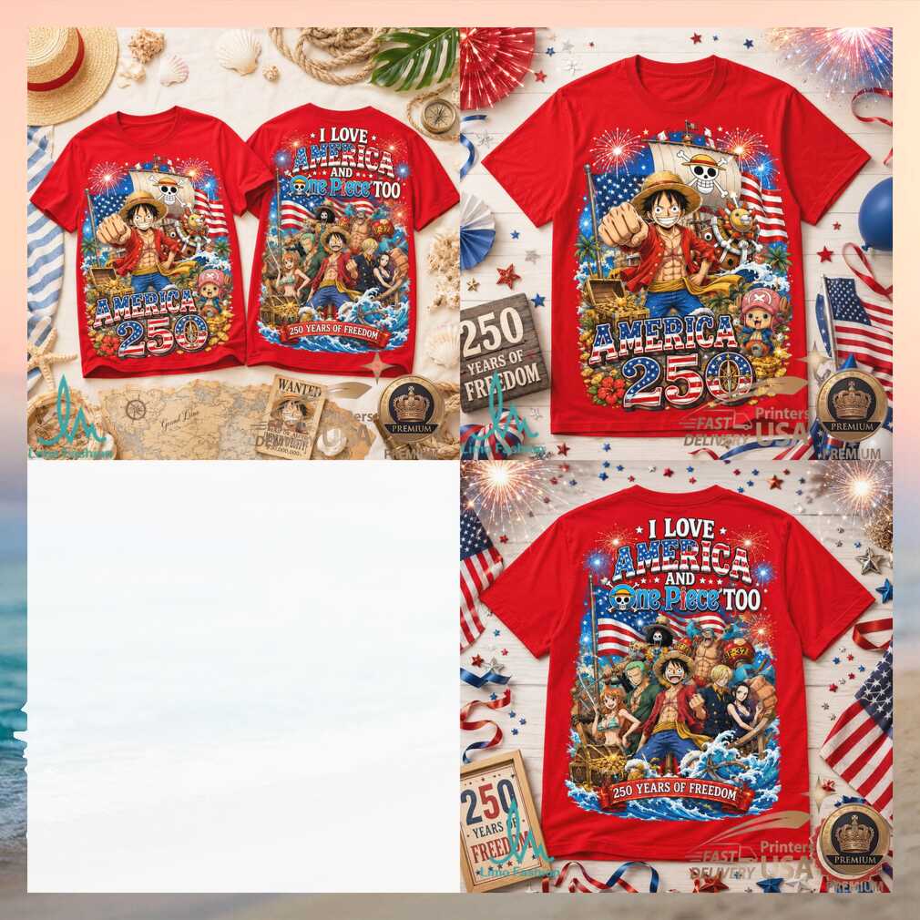 One Piece Luffy America 250 Years Of Freedom Anime Patriotic Shirt