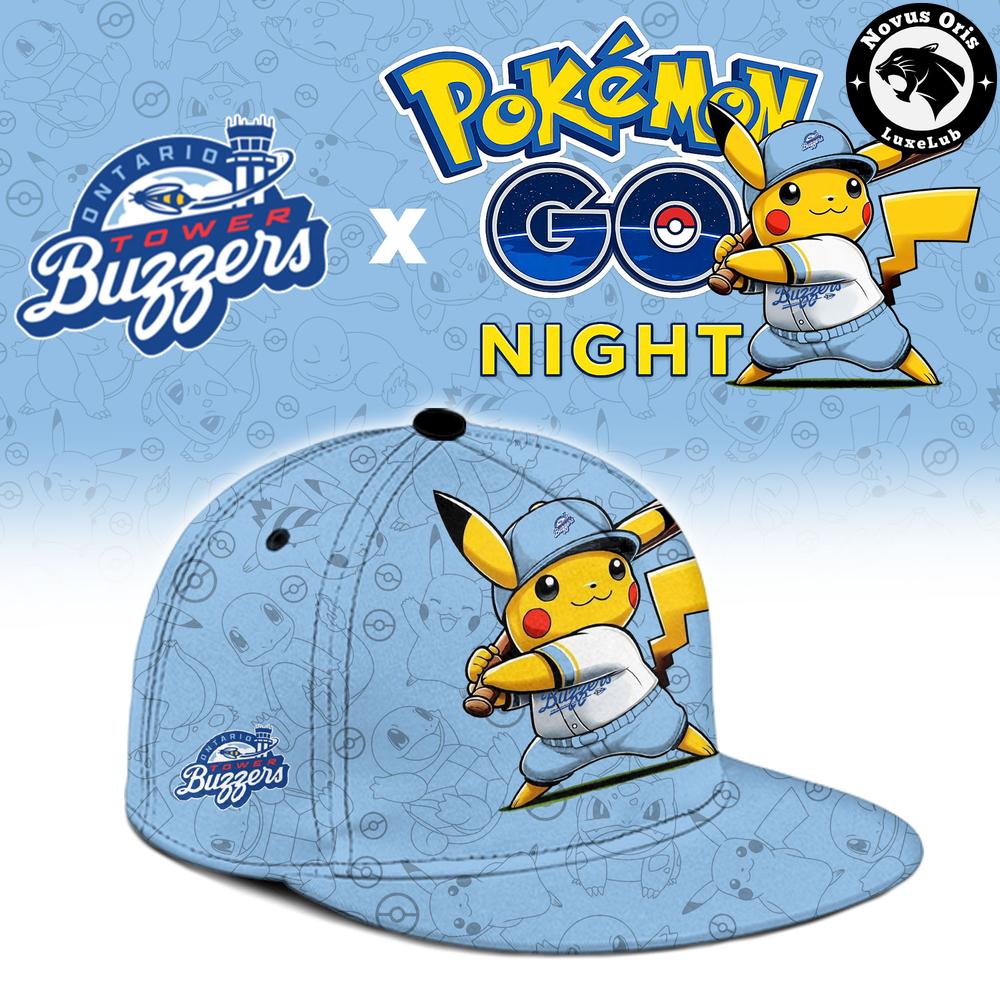 Ontario Tower Buzzers Pokemon GO Night Pikachu Baseball Jersey