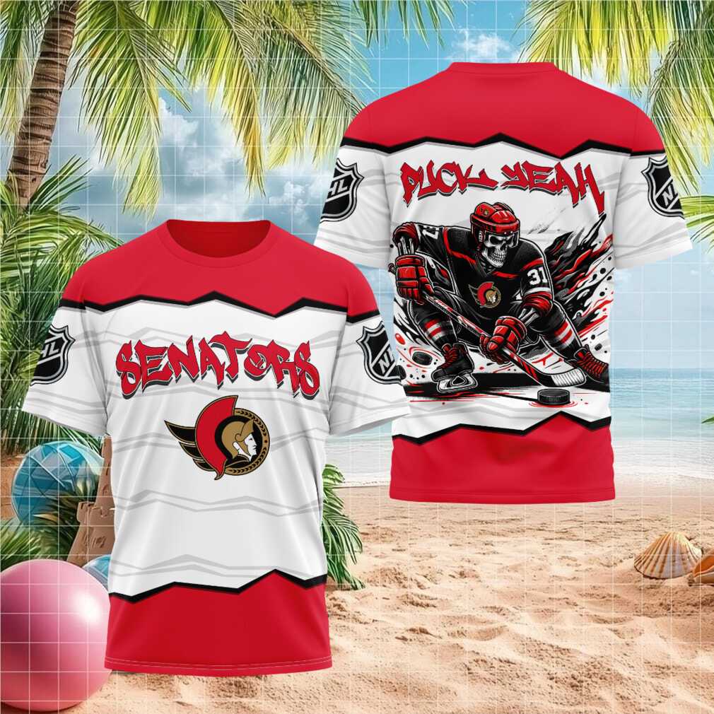 Ottawa Senators Hockey Skull Puck Yeah Shirt