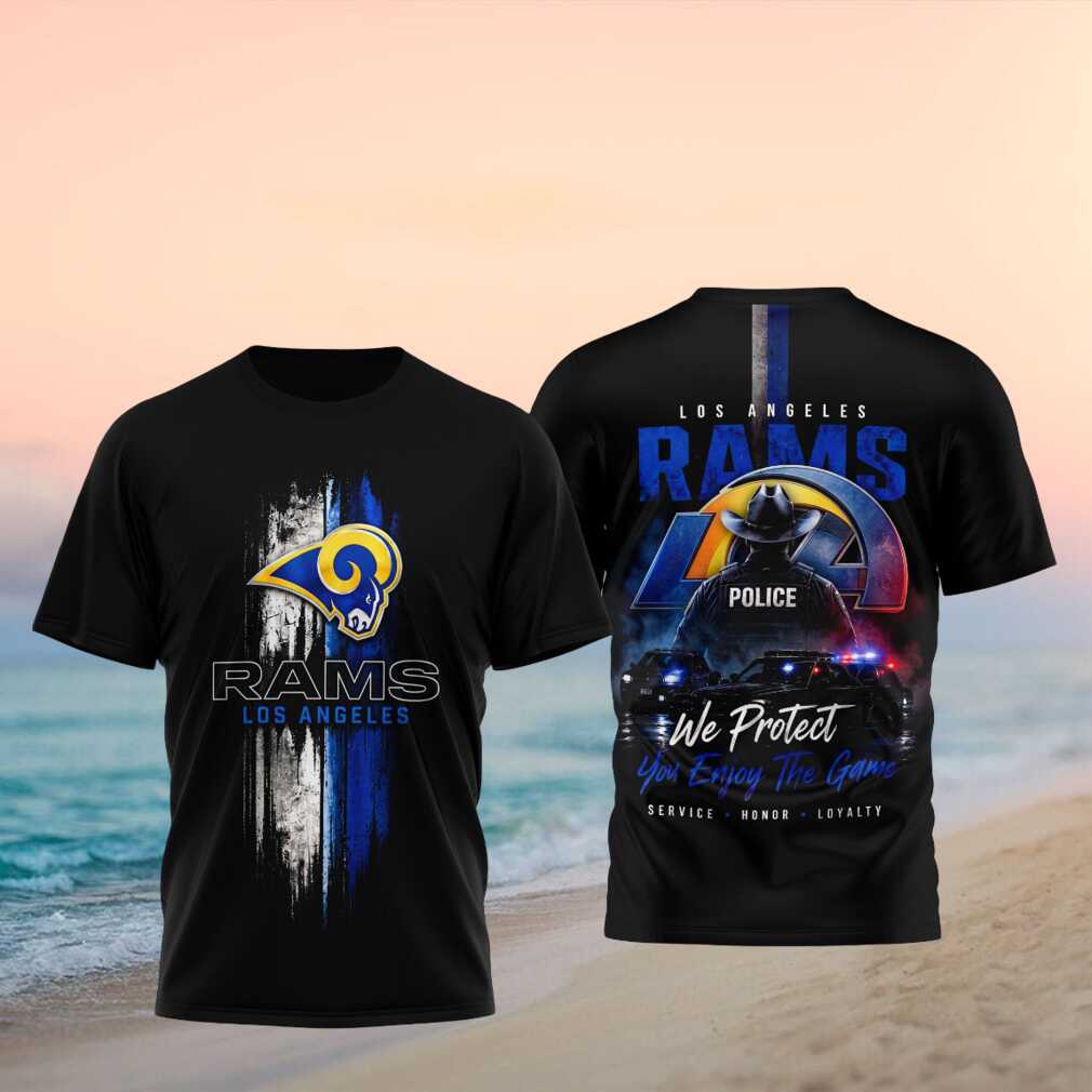 Los Angeles Rams Police Officer Thin Blue Line Football Shirt
